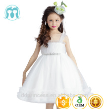 2017 Princess Dress Costumes for Kids Clothes baby cotton frocks designs Summer White Lace Harness Girls Pageant party Dresses